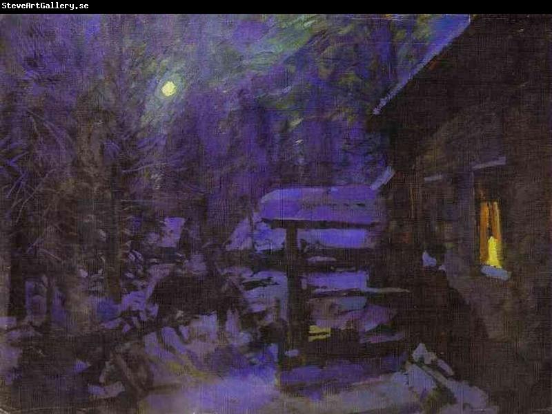 Konstantin Alekseevich Korovin Moonlit Night. Winter